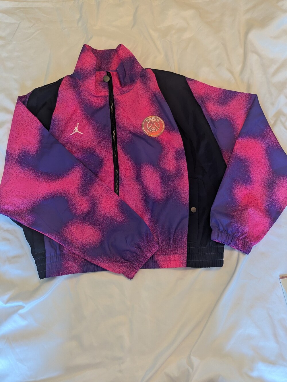 NIKE Jordan x Paris Saint Germaine Pink & Purple Windbreaker Jacket LARGE